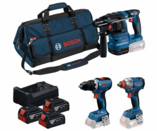 Bosch Powertools Sada 18V Professional: vrtací kladivo GB...
