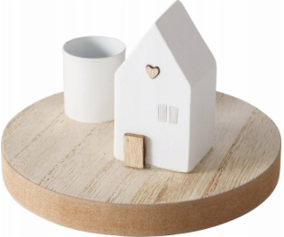 Boltze Svícen s domečkem na podstavci DOMICIL, výška 6,5 cm