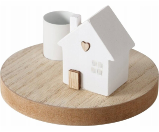 Boltze Svícen s domečkem na podstavci DOMICIL, výška 6,5 cm