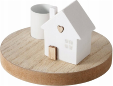 Boltze Svícen s domečkem na podstavci DOMICIL, výška 6,5 cm