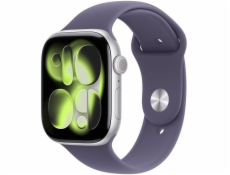 Apple Watch Series 11 (stříbrné, hliníkové, 42 mm, sportovní řemínek mlhově fialový M/L)