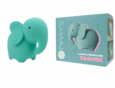 Marys Tyrkysové LED noční světlo slona