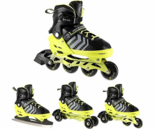 Nils Extreme Kolečkové brusle NH18192 4v1 ČERNO-ZELENÉ VE...