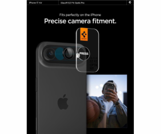 Spigen Glass tR EZ Fit Optik Pro 2 Pack, black - iPhone Air