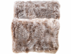 Douceur d`Interieur Měkká deka z umělé kožešiny pro interiérový design, BÉŽOVÁ