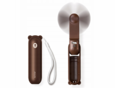 Jisulife Přenosný ruční ventilátor Life8 Plus s USB portem, funkcí powerbanky 4500 mAh a svítilnou - hnědý