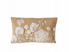 Boltze Home Dekorativní polštářek s vyšívanými květinami MARIELLE, 49 x 29,3 cm