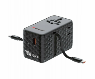 Verbatim Cestovní adaptér EU/UK/US GaN 1x USB-C/1x USB-A/...