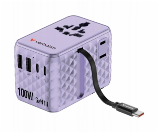 Verbatim Cestovní adaptér EU/UK/US GaN 2xUSB-C/2xUSB-A/1x...