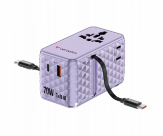 Verbatim Cestovní adaptér EU/UK/US GaN 1xUSB-C/1xUSB-A/2x...
