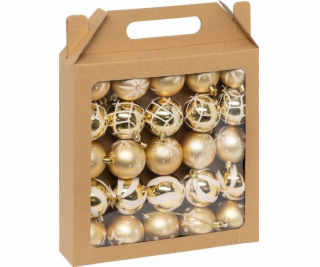 Atmosphera Sada zlatých ozdob různé vzory, 6 cm