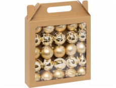 Atmosphera Sada zlatých ozdob různé vzory, 6 cm