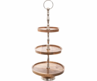 Atmosphera Talíř z mangového dřeva výška 62 cm