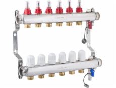 Perfexim Nerezový rozdělovač s rotametrem Taconova 7 okruhů (30-127-0700-001)