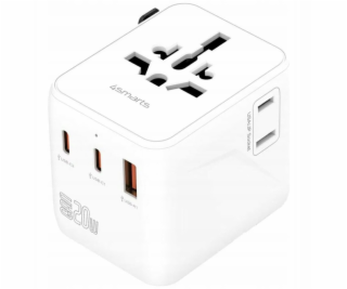 4smarts Cestovní adaptér Nomad GaN 20W 2C+1A bílý