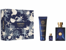 Versace Pour Homme Dylan Blue Set toaletní voda ve spreji 100ml + sprchový gel 150ml + toaletní voda miniatura 5ml