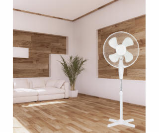 NoName PODLAHOVÝ VENTILÁTOR 40 CM BÍLÝ.