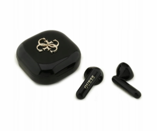 Guess TWS Sluchátka 4G Metal Logo Černá