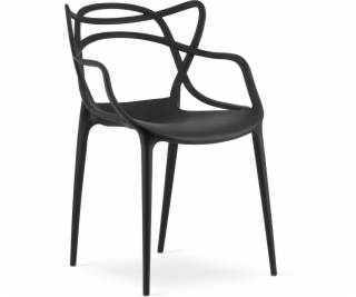 Leobert Černá plastová židle KATO moderní design do kuchy...