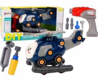 LeanToys DIY modrý vrtulník
