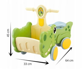 Bounn Veselá dětská jízdárna s krokodýlem rA3A1 a košíkem