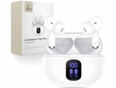 Tech-Protect Bezdrátová sluchátka do uší UltraBoost TWS Earphone Pro G2 White