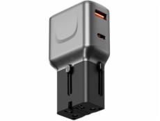 PNY Nabíječka do zásuvky Energea TravelGo Adapter 35 USB-A/USB-C 35W grafitově černá