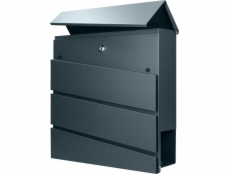 Orno Poštovní schránka BORNEO z pozinkované oceli s věšákem na noviny, antracitová