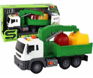 LeanToys Hasičský sbor s přívěsem a hasičským vozem v měř...