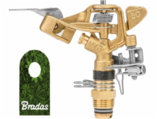 Bradas mosazný pulzní zavlažovač otočný nastavitelný 360 GZ1/2 25m 0178