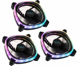 Lamptron Ventilátor Diamond+ ARGB, 3 kusy (LAMP-DAP02)