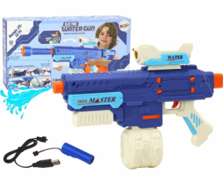 LeanToys Vodní puška M416 s bateriemi 650 ml modrá