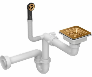 Quadron UNIQUE Dřez čtvercový, s ucpávkou a sifonem, 1kom...