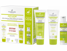 Floslek Dárková sada proti akné FLOSLEK Matující krém + Zklidňující sérum + Normalizační tonikum