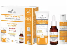 Floslek FLOSLEK White&Beauty Dárková sada Krém proti zabarvení pleti + Rozjasňující peeling + Bělicí tonikum