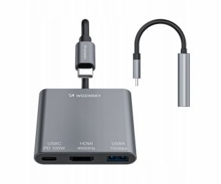 Wozinsky Hub WHCH-01 USB-C PD 100W HDMI 4K@30Hz USB-A 10G...