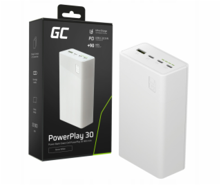 Green Cell Greencell PowerPlay 30 - bílá powerbanka 30 00...