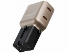 Energea TravelGo Adapter 45 2xUSB-C 45W síťová nabíječka zlato-černá