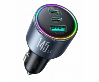 Joyroom JR-CCN07 145W nabíječka do auta 2xUSB-C USB-A + 1...