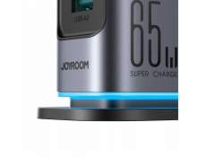 Joyroom Nabíjecí stanice JR-TCM02 GaN 65W s 4xUSB-C a 2xUSB-A zástrčkou UK - šedá