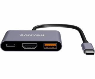 Canyon DS-4 USB Type-C 10000 Mbit/s Šedá