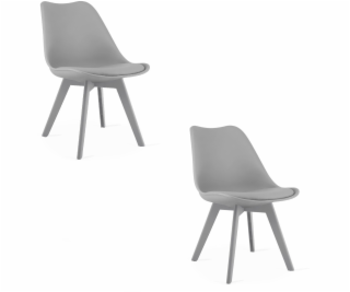 Leobert Židle MARK šedá s polštářem z eko kůže do obývací...