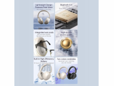 Dudao Bezdrátová sluchátka přes uši X22 Max Bluetooth 5.4 ANC, černá