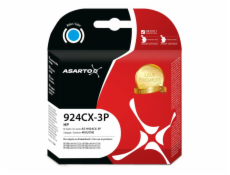 Asarto Inkoust pro HP 924e 3-BALENIE | 4K0U7NE | 924CX-3P | 3*800 stran | azurová