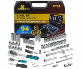 KingTul Sada nářadí 94 kusů 1/2, 1/4 (6hranná) (4-32 mm)