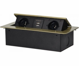 Orno ZÁSUVKA MONTOVANÁ DO DESKOVÉ DESKY 2X2P+Z, 2XUSB, MO...