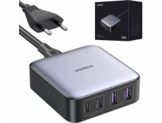 Ugreen Nabíječka UGREEN CD327 Nexode síťová nabíječka, 2x USB-C, 2x USB-A, GaN, 65W (šedá)