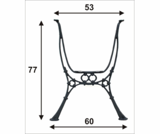 NoName Vysoká noha pro zahradní stůl