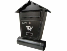 NoName Starožitná šedá poštovní schránka s trubicí SD2T