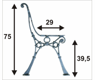 NoName Lehká lavicová noha č. 1 C 4 desky